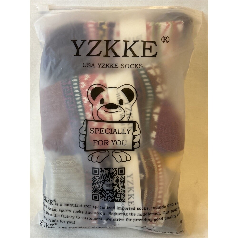 YZKKE 5 Pack Women's Super Thick Wool Warm Socks - OSFM